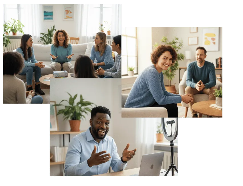 Therapists and clients benefiting from Emosapien